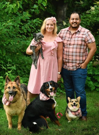 Jeanette Notle pic with Fiance and Dogs